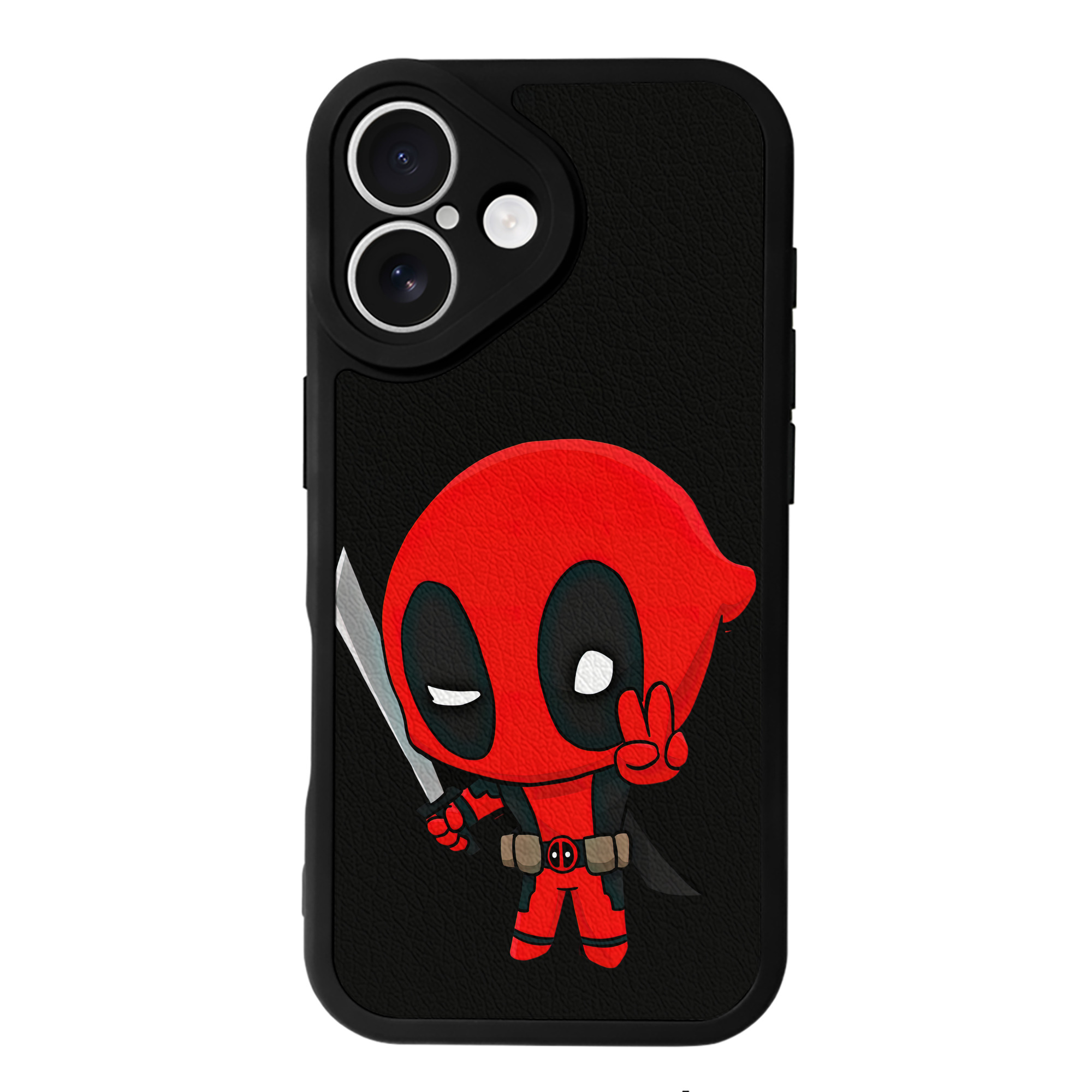 （画像用） Deadpool デッドプール 【iPhone 16シリーズ対応】シリコンスマホケース（レザー調） 材質：シリコン